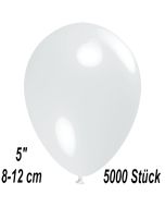 Luftballons 12 cm, Weiß, 5000 Stück