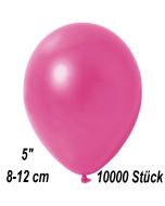 Kleine Metallic Luftballons, 8-12 cm, Fuchsia, 10000 Stück