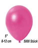 Kleine Metallic Luftballons, 8-12 cm, Fuchsia, 5000 Stück