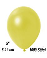 Kleine Metallic Luftballons, 8-12 cm, Gelb, 1000 Stück