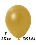 Kleine Metallic Luftballons, 8-12 cm, Gold, 1000 Stück