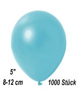 Kleine Metallic Luftballons, 8-12 cm, Hellblau, 1000 Stück