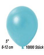 Kleine Metallic Luftballons, 8-12 cm, Hellblau, 10000 Stück