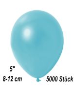 Kleine Metallic Luftballons, 8-12 cm, Hellblau, 5000 Stück