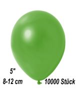 Kleine Metallic Luftballons, 8-12 cm, Hellgrün, 10000 Stück