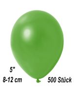 Kleine Metallic Luftballons, 8-12 cm, Hellgrün, 500 Stück