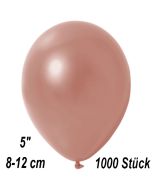 Kleine Metallic Luftballons, 8-12 cm, Rosegold, 1000 Stück