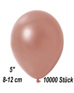 Kleine Metallic Luftballons, 8-12 cm, Rosegold, 10000 Stück