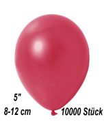 Kleine Metallic Luftballons, 8-12 cm, Rot, 10000 Stück