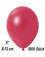 Kleine Metallic Luftballons, 8-12 cm, Rot, 5000 Stück