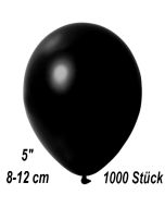 Kleine Metallic Luftballons, 8-12 cm, Schwarz, 1000 Stück