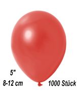 Kleine Metallic Luftballons, 8-12 cm, Warmrot, 1000 Stück