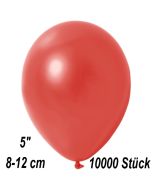 Kleine Metallic Luftballons, 8-12 cm, Warmrot, 10000 Stück