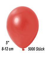 Kleine Metallic Luftballons, 8-12 cm, Warmrot, 5000 Stück