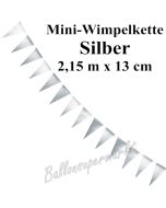 Mini-Wimpelkette, silber, 2,15 m
