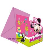 Minnie Maus Happy Helpers Einladungskarten zum Kindergeburtstag