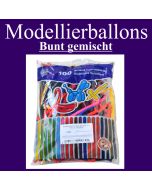 Modellierballons, bunt gemischt, 100 Stück