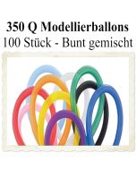 Modellierballons, 350 Q, Qualatex, 100 Stück, bunt gemischt