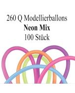 Modellierballons Qualatex 260Q Neon Mix Luftballons zum Modellieren