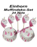 Einhorn Muffinset zum Kindergeburtstag, 24 Teile