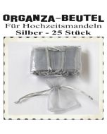 Organza-Beutel Silber für Hochzeitsmandeln