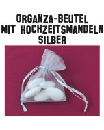 Hochzeitsmandeln Organza-Beutel Silber