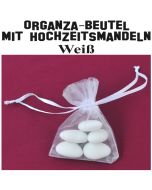 Hochzeitsmandeln Organza-Beutel Weiß
