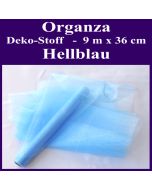 Organza Deko-Stoff, Hellblau, 9 Meter x 36 cm