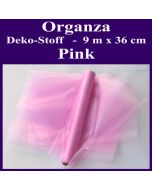 Organza Deko-Stoff, Pink, 9 Meter x 36 cm