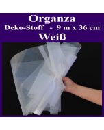 Organza Deko-Stoff, Weiß, 9 Meter x 36 cm