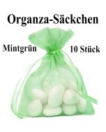 Organza-Beutel Mintgrün für Taufmandeln oder Hochzeitsmandeln