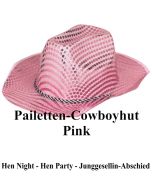 Cowboyhut mit Pailetten in Pink zu Hen-Party und Junggesellinnenabschied