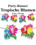 Party-Banner tropische Blumen