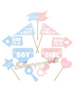 Gender Reveal Photo Props zur Geschlechts-Enthüllungs-Party