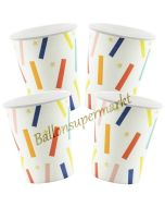 Partybecher Konfetti, 6 Stück 