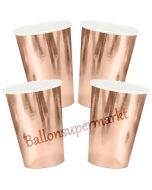 Partybecher rosegold, 6 Stück 