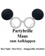 Partybrille Maus zum Aufklappen, zu Hen Night Party, Junggesellinnenabschied