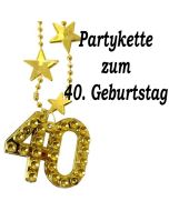 Goldene Partykette zum 40. Geburtstag