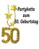 Goldene Partykette zum 50. Geburtstag