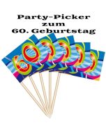 Party Picker Zahl 60, Dekoration zum Geburtstag