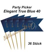 Party-Picker Elegant True Blue 40, Dekoration zum 40. Geburtstag