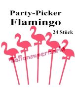 Party-Picker Flamingo, 24 Stück