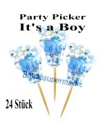 Partypicker It's a Boy, Babyfüßchen, 24 Stück