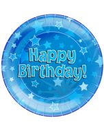 Happy Birthday Blau Partyteller zum Geburtstag, Kindergeburtstag