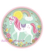 Partyteller Magical Unicorn zum Einhorn Kindergeburtstag