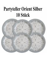 Partyteller Orient Silber, 1001 Nacht Deko