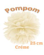 Pompom Creme, 25 cm
