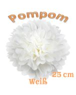 Pompom Weiss, 25 cm