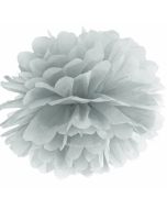 Pompom Silber, 35 cm