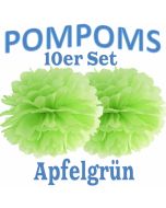 Pompoms Apfelgrün, 10 Stück